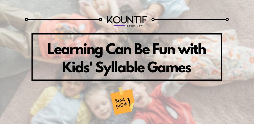Learning Can Be Fun with Kids' Syllable Games